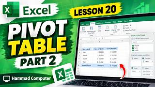 Lesson 20 Excel Pivot Table Part 2 | Pivot Table Advanced Tutorial