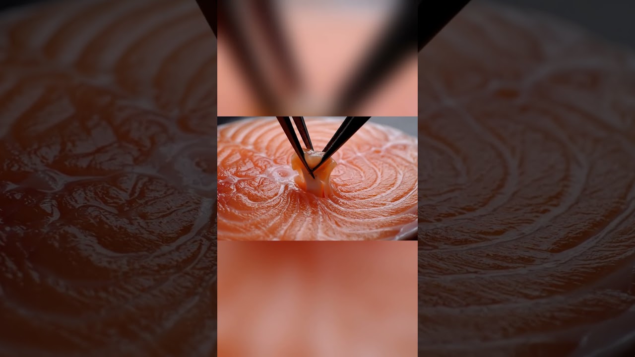 Pulling a Bone from Salmon 🍣 AI ASMR – Most Satisfying Pull