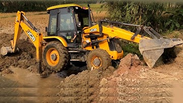 Bridge  Construction, JCB Backhoe 3DX Machine 4×4 Making Diversion