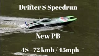 Drifter S Speedrun 4S ....NEW PB .....72 kmh / 45 mph