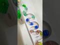Marble Run ASMR ☆ Tiisanadaikusan Wave Ramp & Pop Tube, Skeleton Car #shorts @onemarblerun