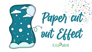 How to draw paper cut out effect (Tutorial) - Ibis paint x