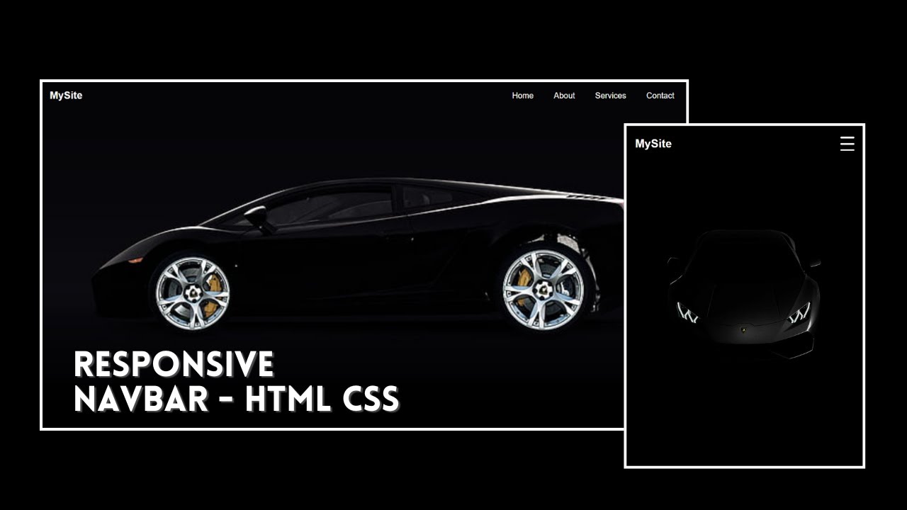 Responsive Navbar using HTML, CSS & JavaScript - YouTube