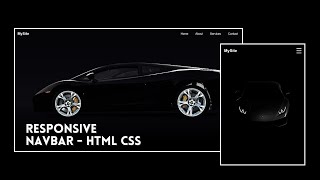 Responsive Navbar using HTML, CSS &amp; JavaScript