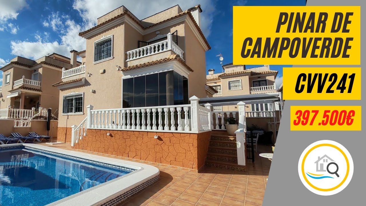 CVV241 Detached Villa 3 beds 3 baths pool for sale Pinar de Campoverde, Costa Blanca, Alicante Spain