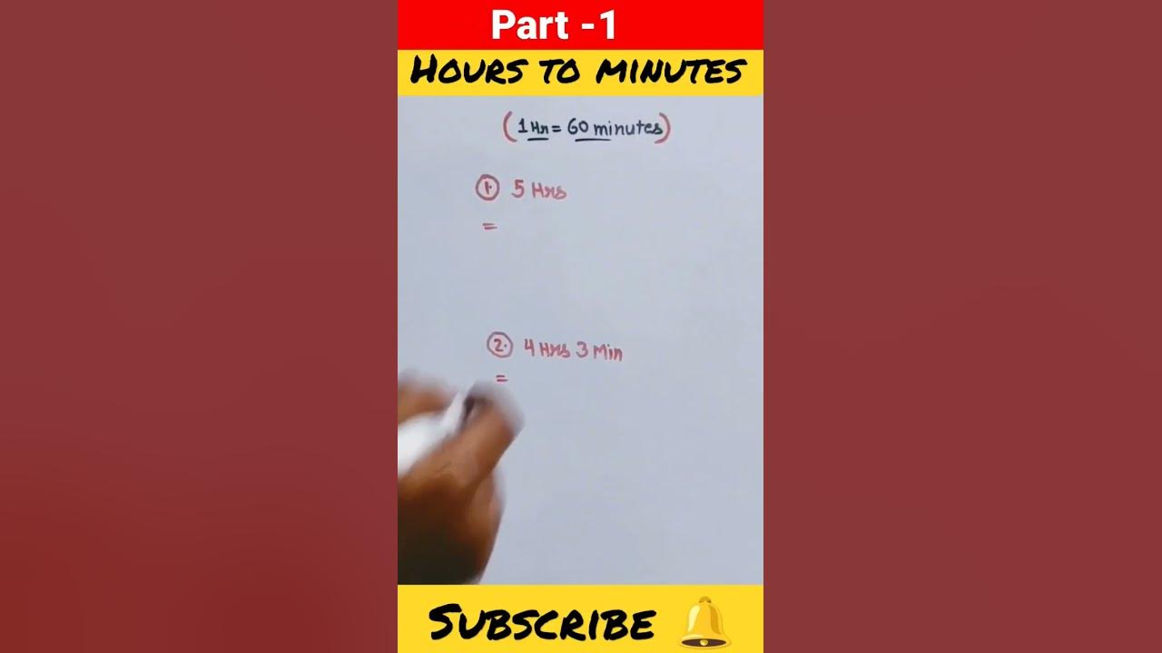 How to convert hours to minutes hours to minutes conversion 