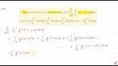 IIT JEE INTEGRALS If `f(x)`  is continuous for all real values of `x ,`  then   `sum_(r=1)^nint_0...