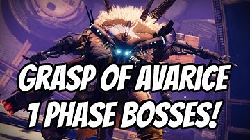 Grasp of Avarice 1 Phase All Bosses! - Destiny 2 30th Anniversary New Dungeon!