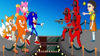 Squid Game Sonic Compilation, Sonic Exe, Tails, Amy, Knuckles Huggy, Silver The Hedgehog - Kim 100