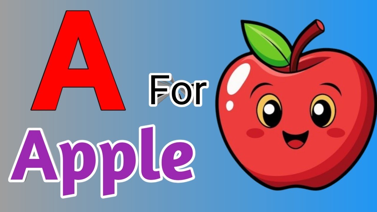 Phonics song 2 with TWO words in 3D -A for airplane -ABC alphabet song with sound