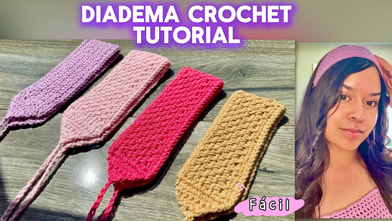 TUTORIAL FÁCIL DIADEMA/CINTILLO | crochet para PRINCIPIANTES 💜✅
