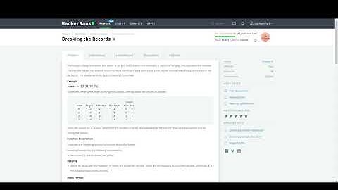 Breaking the Records - Hacker Rank [Easy]