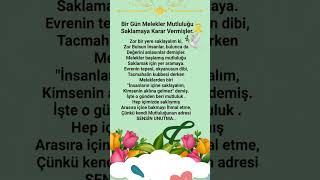 Bir Gün Melekler Mutluluğu Saklamaya Karar Vermişler. Zor bir yere saklayalım ki, #imtihan #dua