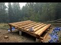 Off Grid Log Cabin Build - Floor Construction