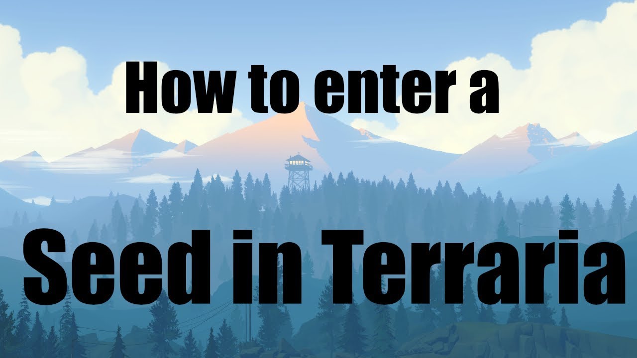 How to add seeds to Terraria Terraria YouTube