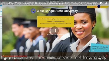 Any College, WBSU, Registration ,Step by step LIVE! A to Z  (Link has been given Description Box)