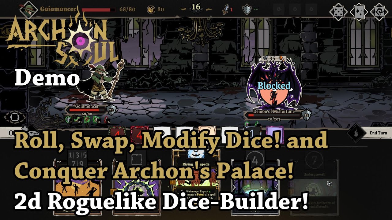Roll, Swap, Modify Dice! and Conquer Archon's Palace! - Let's Try Archon Soul [Demo]