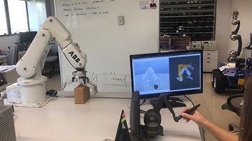 Haptic teleoperation of ABB IRB 120 and BarrettHand BH8-282 using Geomagic Touch X