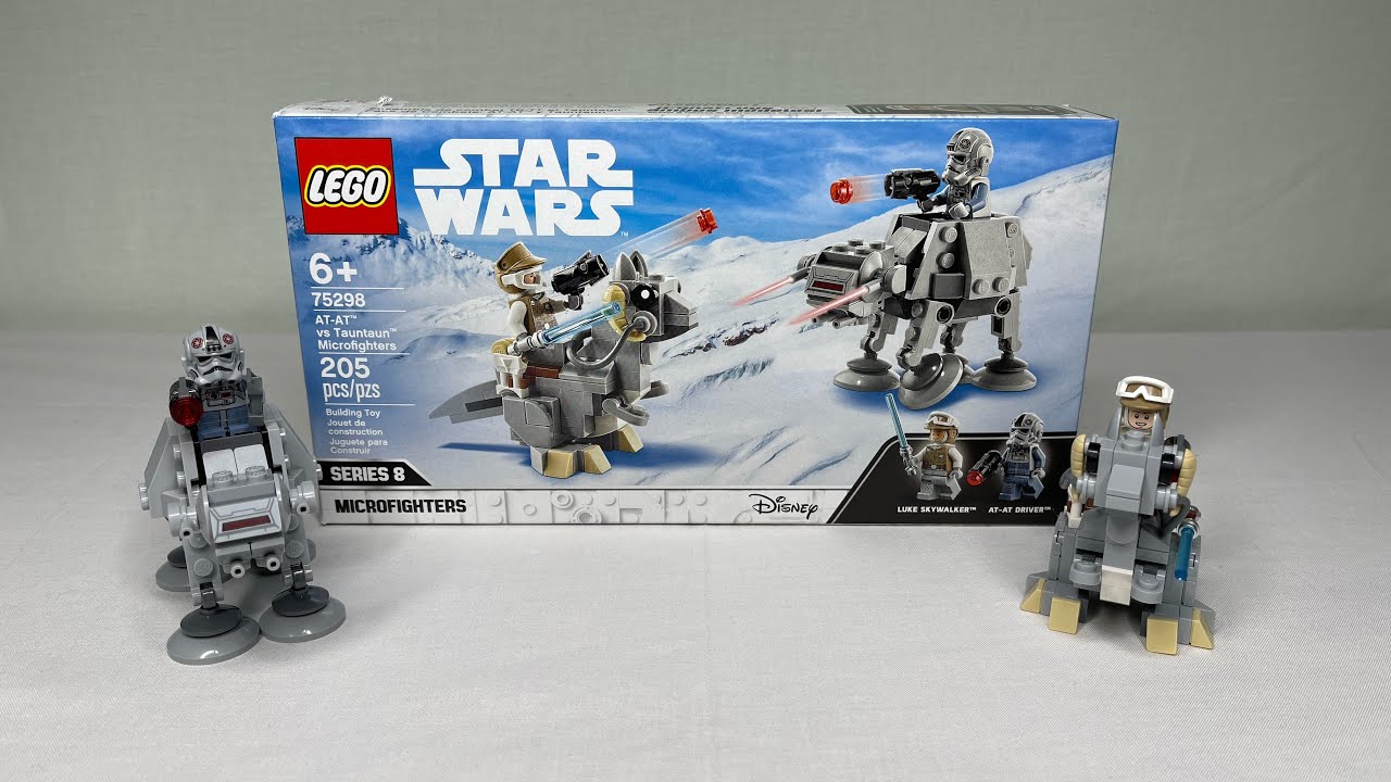 Lego Starwars AT-AT Vs Tauntaun Microfigures 75298 Speed Build