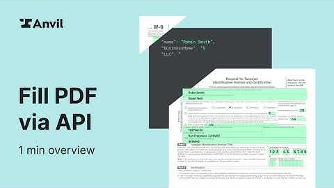 Fill PDFs using Anvil