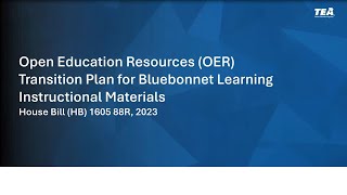 OER Transition Webinar (January 2025)