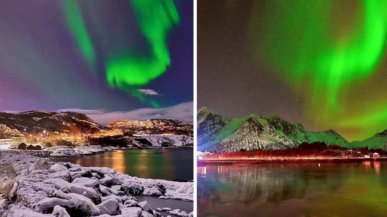 Epic timelapse footage of the Northern Lights #shorts - YouTube