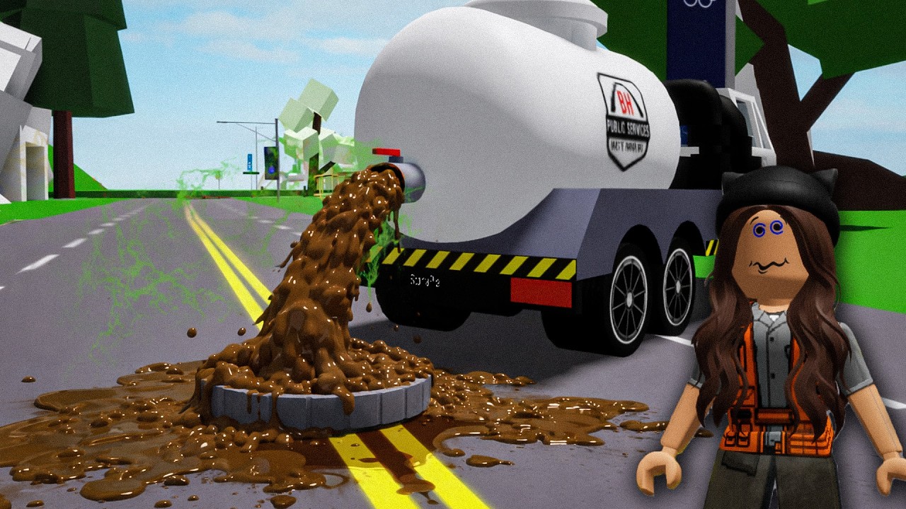 Собираю КАКАШКИ ПОДПИСЧИКОВ в Брукхейвен РП Роблокс! Работаю ГОВНОВОЗОМ в Brookhaven RP Roblox