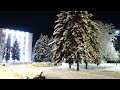 Прогулка от площади до парка Доброполье. Зима. Вечернее освещение.