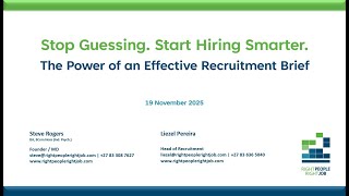 Webinar Replay: The Power of an Effective Recruitment Brief