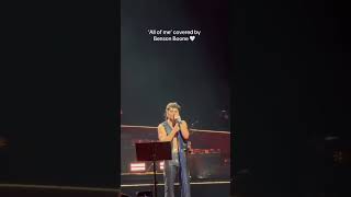 Benson Boone covering 'All of me' by John Legend in Dublin, Ireland!#bensonboone