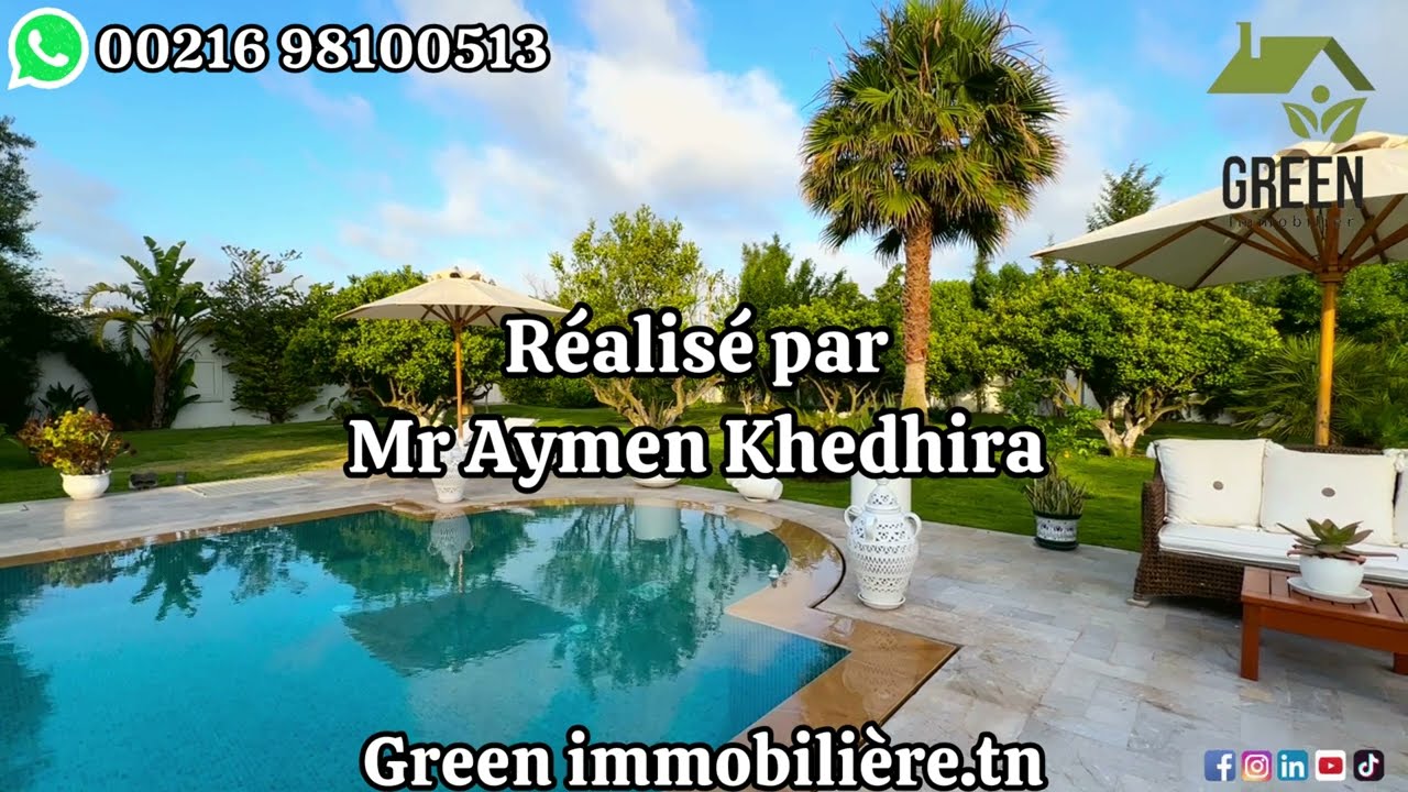 Luxury #house #hammamet #villa « Irène » #green #immobilier