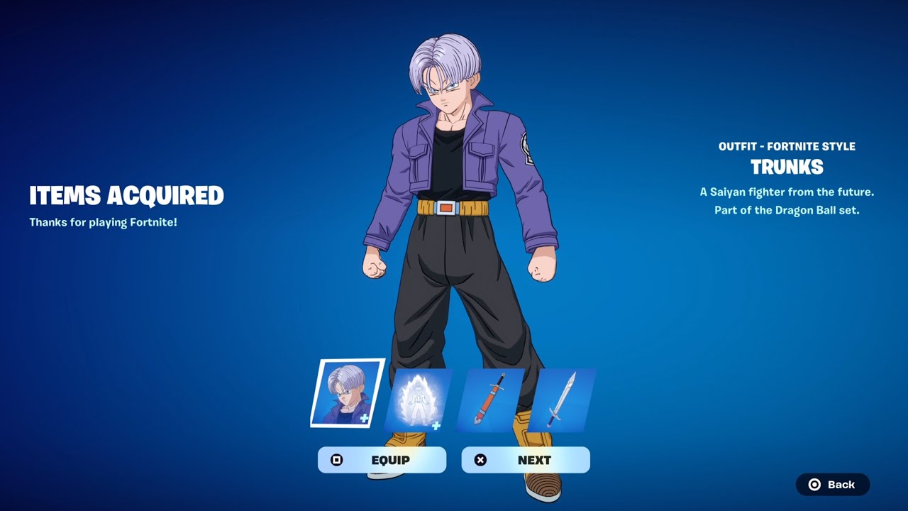 How To Get Dragon Ball Z Trunks Skin For FREE! (Fortnite) YouTube