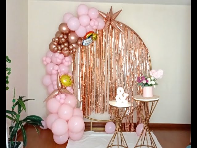 Como hacer un Arco de Globos e instalarlo en un Aro 🎉 (Decoración para  Cumpleaños) 🎉 