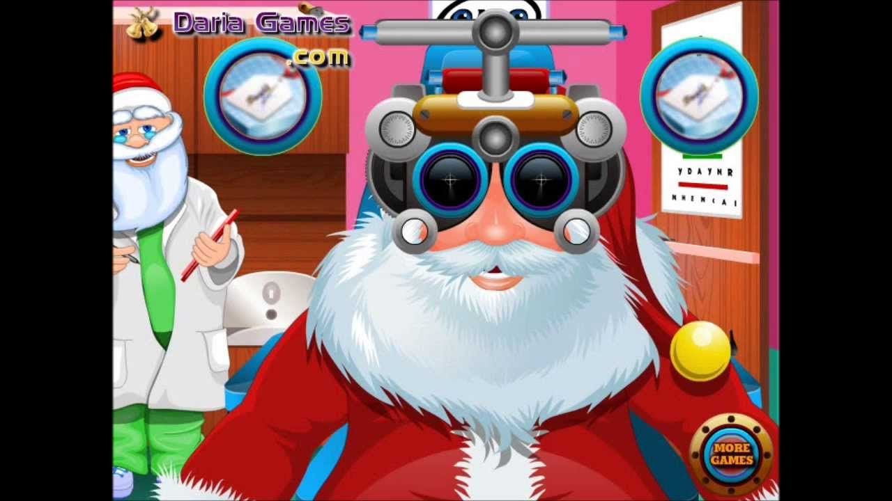 Santa Eye Care Doctor gameplay-Caring Games-Santa Claus-Christmas Games