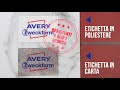 Etichette poliestere bianco di Avery: resistenti all'acqua, ai raggi UV, al calore