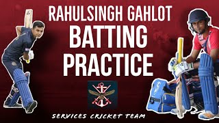 Rahulsingh Gahlot Batting Practice | Services Cricket Team | CRICKET PORT |