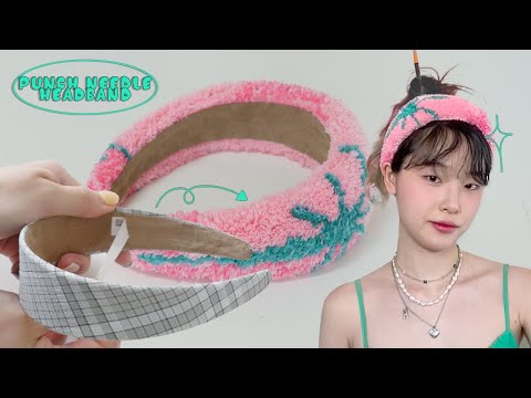 DIY PUNCH NEEDLE HEADBAND TUTORIAL (start and finish)