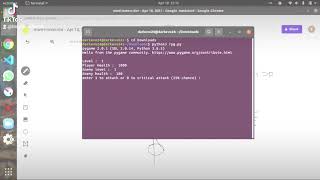 simple RPG game with python3 screenshot 2