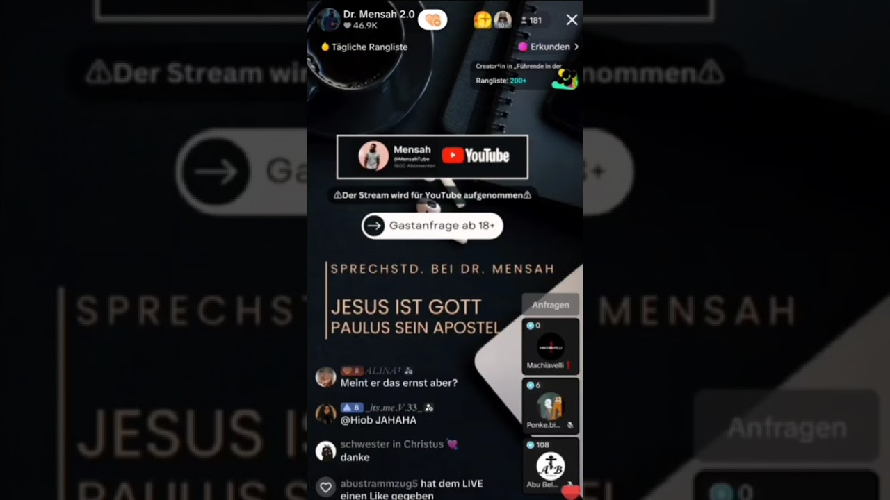 Machiavelli Tiktok vs Mensah Christ Sumerer