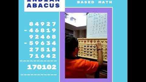 Abacus based Math- Addition 5 digit 6 rows addition and subtraction
