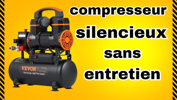 Compresseur silencieux sans huile 1/1,3CV 6/24/50L - Nuair 