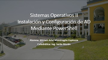 Active Directory mediante PowerShell (Windows Server 2012 R2)