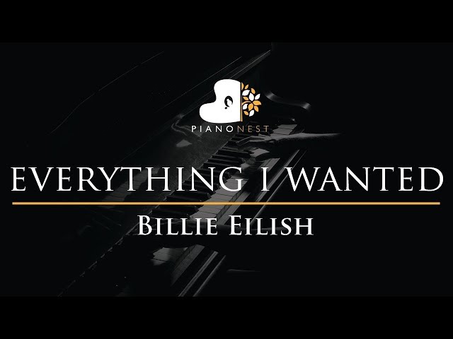 Billie Eilish - everything i wanted - Piano Karaoke Instrumental Cover with Lyrics class=