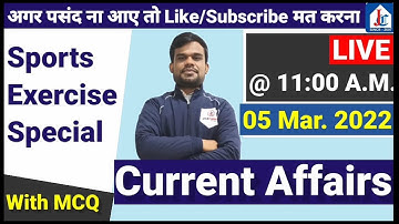 05 March 2022 Current Affairs LIVE CLASS by Rajeev Sir JHA CLASSES FIROZABAD