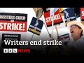 Hollywood writers agree to end strike after studio deal - BBC News