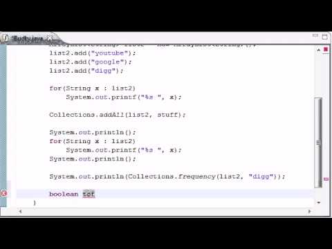 Intermediate Java Tutorial   13   frequency, disjoint