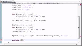 Intermediate Java Tutorial   13   frequency, disjoint