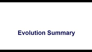 Evolution Summary