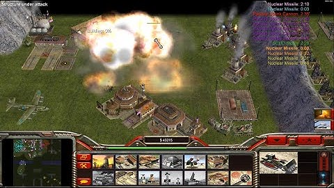 Generals Zero Hour - China Tank (2v2v2v2) Hard Army - China Nuke/ Gla Stealth/ Usa Super 2023