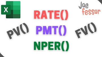 PV(), NPER(), RATE(), PMT() & FV() - Basic Excel Finance Functions | Corporate Finance 4/8